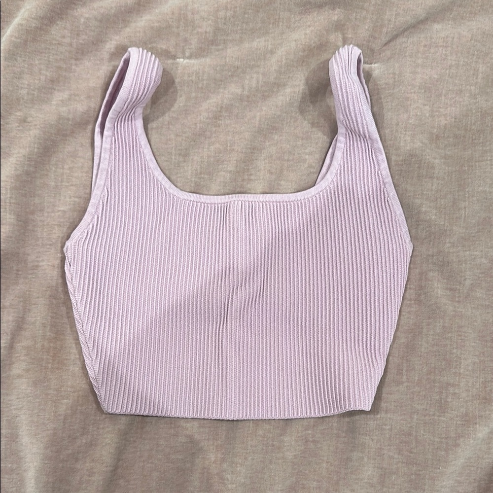 Aritzia Lavender Ribbed Women's Top